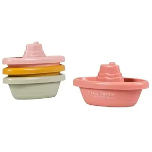 Rubo Toys Bateaux de bain à empiler rose pas cher