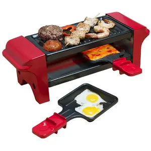 Comparateur de prix : Bestron - appareil à raclette 2 personnes 350w + gril noirrouge agr102 -