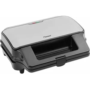 Bestron Gril de contact 3-en-1 900 W Acier inoxydable Noir ASG90XXL TU pas cher