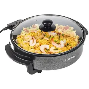 Poêle électrique multifonction 30cm 1500w gris - ahp1200 - BESTRON pas cher
