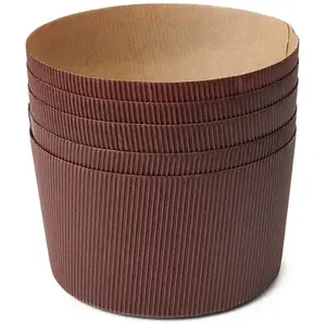 5 caissettes à Panettone en papier 16 cm Patisse pas cher