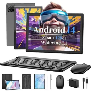 Tablette Tactile 10.1 Pouces TAKINURU, Android 14, 32Go+128Go, Octa-Core, 5G Wifi, Type-C, 8000mAh, Avec clavier souris ,grisVendu parcdiscount