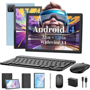 Tablette Tactile 10.1 Pouces TAKINURU, Android 14, 32Go+128Go, Octa-Core, 5G Wifi, Type-C, 8000mAh, Avec clavier souris ,bleuVendu parcdiscount