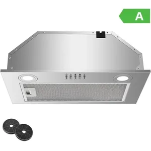 KICHPOWER Hotte aspirante encastrable 52 cm 300 m³/h 3 vitesses sortie... pas cher