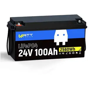 Comparateur de prix : Wattcycle - Batterie LiFePO4 24 v 100 Ah 2560 Wh cellules de classe a ...