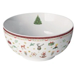 AMBIENTE Bol en porcelaine fine - Ornements de Noël pas cher