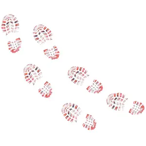 RueDeLaFete Empreintes De chaussures Ensanglantées - 3 paires pas cher