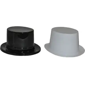 Chapeau Haut de Forme en Plastique Blanc pas cher
