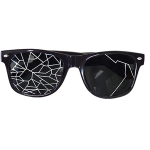 Comparateur de prix : Funny Fashion Lunettes - Noir - Motif Verre Cassé - Adulte - Mixte - Accessoire