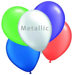 Comparateur de prix : Ballons en latex X40 - 26 cm - Multicolore métallique
