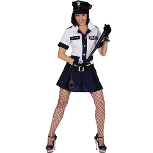 Comparateur de prix : Funny Fashion Déguisement de policier femme - Marque - Taille L - 100% polyamide - Intérieur - Noir