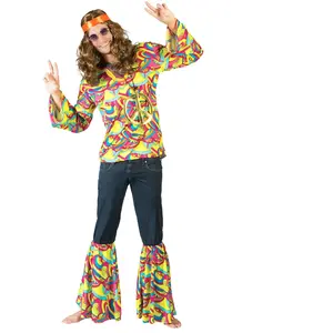 Funny Fashion Déguisement de Hippie - Rainbow Dude - Homme pas cher