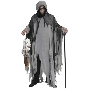 Comparateur de prix : Cape ghoul grise - Adulte