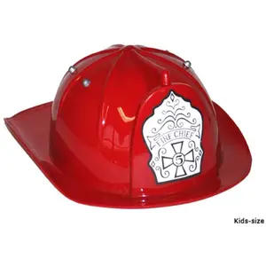 Comparateur de prix : Merkloos / Sans marque Casque de pompier Fire Chief rouge - Enfant - Accessoire de déguisement