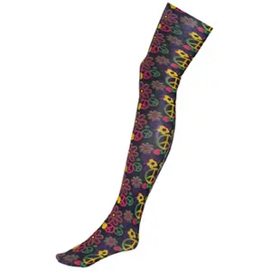 RueDeLaFete Paire de Collants Hippie - Accessoire