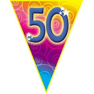RueDeLaFete Guirlande Anniversaire - 50 ans pas cher