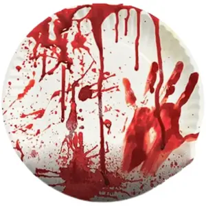 Linder Merkloos / Sans marque Halloween lot de 8 assiettes en carton pas cher