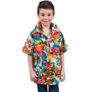 Funny Fashion Chemise Fleurs Hawaienne Multicolores Enfant (4 à 6 ans) pas cher