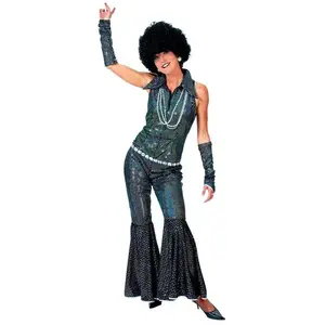 Comparateur de prix : Funny Fashion Déguisement Disco Noir - Adulte S/M - Femme - Polyester - Carnaval
