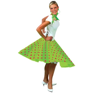 Comparateur de prix : Funny Fashion Jupe Rock'N Roll Verte Pois Rose