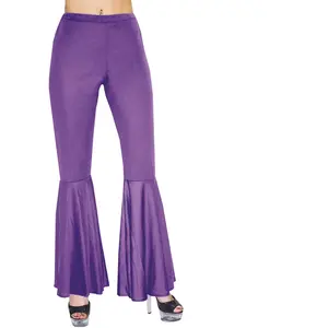 Comparateur de prix : Pantalon pattes d'éléphant hippie / disco pour femme - Violet