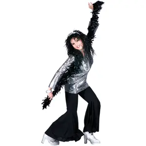 Comparateur de prix : Funny Fashion Robe DISCO argent - Déguisement Femme (44/46)