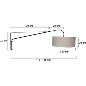 Steinhauer - Sienna Elegant Classy Applique avec Abat-jour Noir MatVendu parluminaire