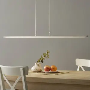 Comparateur de prix : Steinhauer Suspension LED Zelena, acier, longueur 122 cm, métal, CCT