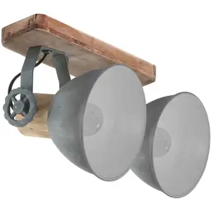 Comparateur de prix : Steinhauer - Mexlite - spot - Gearwood - gris - métal bois de caoutchouc -