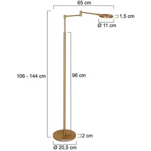 Comparateur de prix : Merkloos / Sans marque Steinhauer Lampe sur pied LED rechargeable Soleil bronze brossé, métal, variateur