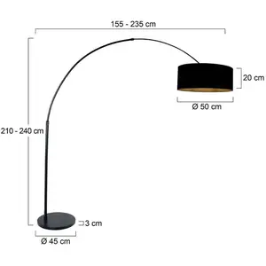 Comparateur de prix : Steinhauer - lampadaire - Sparkled Light - noir - lin métal -