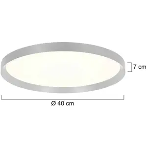 Steinhauer Plafonnier LED Flady, acier, Ø 40 cm, direct/indirect pas cher
