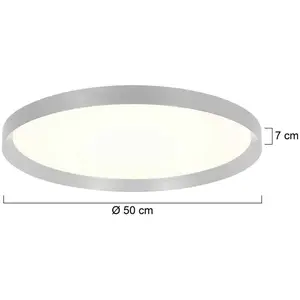 Comparateur de prix : Steinhauer Plafonnier LED Flady, acier, Ø 50 cm, direct/indirect