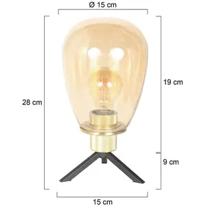 Steinhauer tafellamp Reflexion - amberkleurig - metaal - 15 cm - E27 f... pas cher