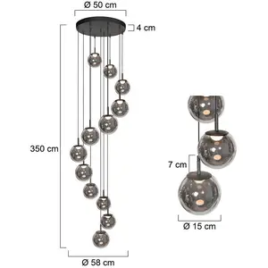 Comparateur de prix : Steinhauer - suspension - Bollique - noir - métal - ø 60cm - led