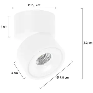 Steinhauer Mexlite - Spot - Fez Black - Blanc - Métal - Ø 8cm - Led - 2673wVendu parluminaire