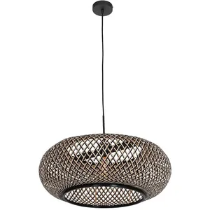 Comparateur de prix : Steinhauer Suspension lampe suspendue plafonnier salle à manger lumière métal bois noir