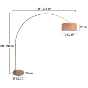 Steinhauer Lampadaire courbé Sparkled Light bronze/marron 240 cm, lièg...Vendu parluminaire