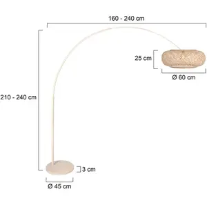 Comparateur de prix : Steinhauer - lampadaire - Sparkled Light - beige naturel - bambou