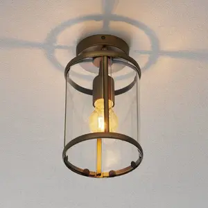 Comparateur de prix : Besselink licht Plafonnier - SIENNA - Pimpernel - Cylindrique - Bronze Brossé - Verre Transparent