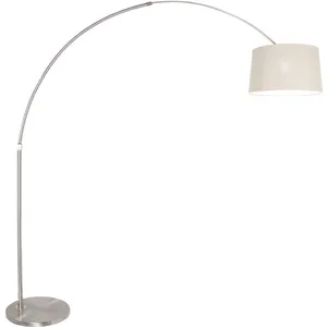 Steinhauer Lampadaire arqué Sparkled Light argenté/boue