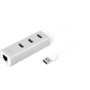 Macally U3HUBGBA - Hub 3 ports USB 3.0 + 1 port Ethernet Gigabit pas cher