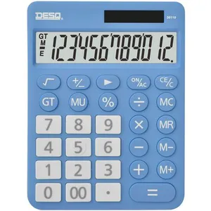Calculatrice New Generation 12 Chiffres Bleue GlacÃ©e - Desq pas cher