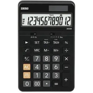 Comparateur de prix : DESQ® Calculatrice de Bureau| Affichage 12 Chiffres | Large |Taxe