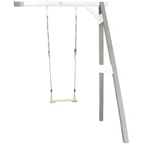 Comparateur de prix : Axi Portique Mural En Bois Gris Blanc 1 Balançoire 160x171x207cm