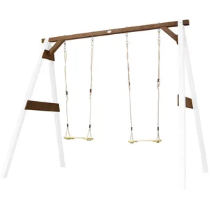 Comparateur de prix : AXI Portique 4 en 1 Sports Fun Blanc Marron 160x254x207cm