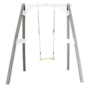Comparateur de prix : AXI Portique simple en bois 1 balançoire Gris Blanc 160x181x207cm