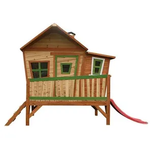 Comparateur de prix : AXI Cabane de jardin enfant avec toboggan - Bois - H1.65m - EMMA