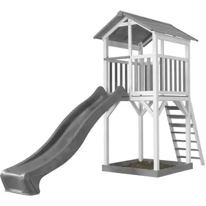 Comparateur de prix : Axi Structure De Jeu Beach Tower Blanc Gris Avec Toboggan Gris