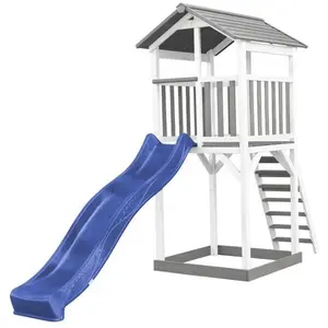 Comparateur de prix : AXI Structure de jeu Beach Tower Gris Blanc avec toboggan Bleu